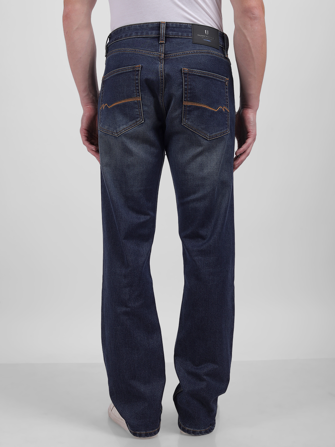Numero Uno Men Faded Dark Blue Jeans
